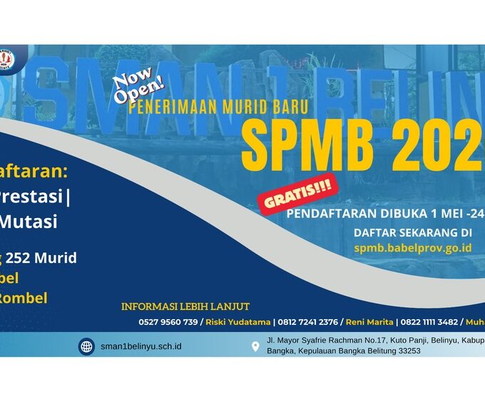 SPMB 2026 di SMA Negeri 1 Belinyu Gratis, Tidak Dipungut Biaya